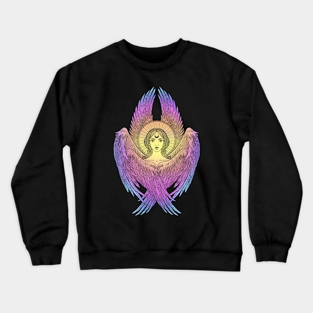 Seraphim Girl Crewneck Sweatshirt by OccultOmaStore